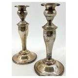 Pair of Gorham Sterling Silver Weighted Candlesticks