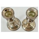 Pair of Gorham Sterling Silver Weighted Candlesticks