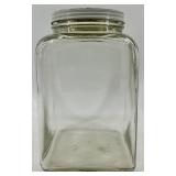 Vintage Kraft Wooden Cheese Crate with 2 Glass Storage Jars