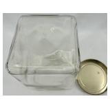 Vintage Kraft Wooden Cheese Crate with 2 Glass Storage Jars