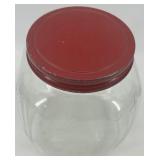 Vintage Kraft Wooden Cheese Crate with 2 Glass Storage Jars