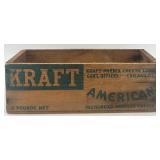 Vintage Kraft Wooden Cheese Crate with 2 Glass Storage Jars