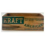 Vintage Kraft Wooden Cheese Crate with 2 Glass Storage Jars