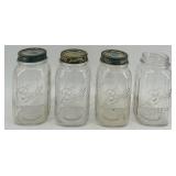 Collection of Vintage Ball and Atlas Glass Mason Jars with Lids