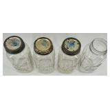 Collection of Vintage Ball and Atlas Glass Mason Jars with Lids
