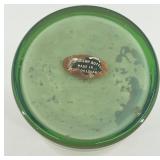 Vintage Bischoff Czechoslovakian Hand-Painted Glass Bottle with Gold Trim and Floral Design