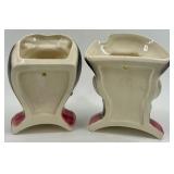 Pair of Royal Copley Wall Pocket Head Vases