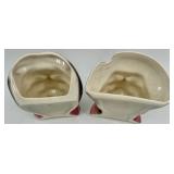 Pair of Royal Copley Wall Pocket Head Vases