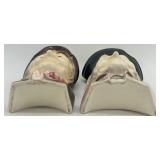Pair of Royal Copley Wall Pocket Head Vases