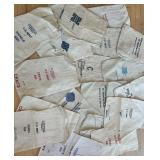 Collection of Vintage Canvas Bank Coin Bags Assorted Brands
