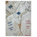 Collection of Vintage Canvas Bank Coin Bags Assorted Brands