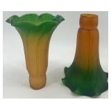 Set of 5 Vintage Mercury Glass Epergne Trumpet Vases