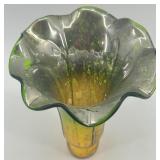 Set of 5 Vintage Mercury Glass Epergne Trumpet Vases