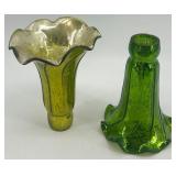 Set of 5 Vintage Mercury Glass Epergne Trumpet Vases