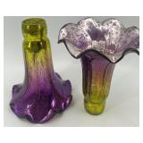 Set of 5 Vintage Ruffled Mercury Glass Vase Inserts