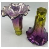 Set of 5 Vintage Ruffled Mercury Glass Vase Inserts