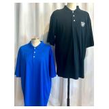 Pair of XL Logo Polo Shirts - Raiders NFL Cutter & Buck and Jaguar Nike