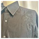 Set of 2 Roar Long Sleeve Button Up Shirts with Embroidery XL