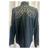 Set of 2 Roar Long Sleeve Button Up Shirts with Embroidery XL