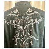 Set of 2 J. Campbell Los Angeles Black Embroidered Button-Up Shirts XL