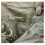 Set of 2 J. Campbell Los Angeles Black Embroidered Button-Up Shirts XL
