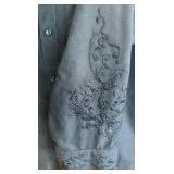 Set of 2 J. Campbell Los Angeles Black Embroidered Button-Up Shirts XL