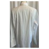 Oscar de la Renta Formal White Tuxedo Shirt and 2 matching Vests, Size 17/34