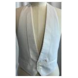 Oscar de la Renta Formal White Tuxedo Shirt and 2 matching Vests, Size 17/34