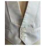 Oscar de la Renta Formal White Tuxedo Shirt and 2 matching Vests, Size 17/34