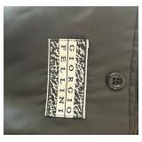 Giorgio Fellini Black Wool Tuxedo Suit with Vest and Pants