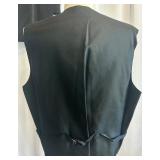 Giorgio Fellini Black Wool Tuxedo Suit with Vest and Pants