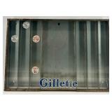 Vintage Gillette Metal Store Counter Display Case