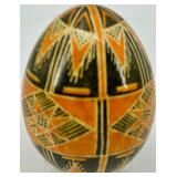 Set of 6 Handcrafted Ukrainian Pysanka Eggs with Traditional Designs