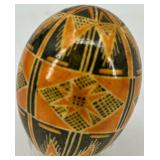 Set of 6 Handcrafted Ukrainian Pysanka Eggs with Traditional Designs