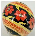 Set of 6 Handcrafted Ukrainian Pysanka Eggs with Traditional Designs