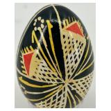 Set of 6 Handcrafted Ukrainian Pysanka Eggs with Traditional Designs