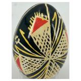 Set of 6 Handcrafted Ukrainian Pysanka Eggs with Traditional Designs