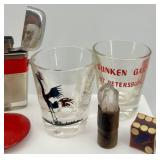 Vintage Collectibles Lot: North Bros Ice Shaver, Matchbooks, Tin Containers & More