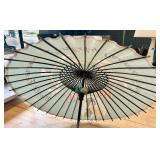 Geisha Brand Decorative Asian Umbrella with Blue Floral Design