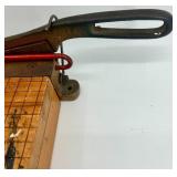 Vintage Ingento Guillotine Paper Cutter with Wooden Base