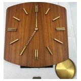 Junghans Mid-Century Modern Wall Clock with Pendulum and Chains