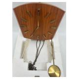 Junghans Mid-Century Modern Wall Clock with Pendulum and Chains