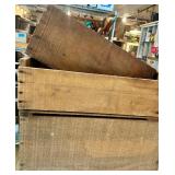 Set of 3 Vintage Wooden Fruit Crates with Branding