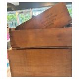 Set of 3 Vintage Wooden Fruit Crates with Branding