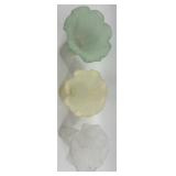 Set of 5 Vintage Mercury Glass Lamp Shades with Ruffled Edges