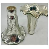 Set of 5 Antique Mercury Glass Lamp Shade Covers