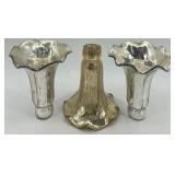 Set of 5 Antique Mercury Glass Lamp Shade Covers