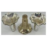 Set of 5 Antique Mercury Glass Lamp Shade Covers