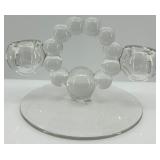 Set of 5 Crystal Candle Holders Including Lead Crystal Designs including New Martinsville by Viking Glass