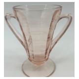 Arcoroc Hocking Pink Depression Glass Tea Set with Creamer, Sugar, 4 Cups and Saucers - Italy